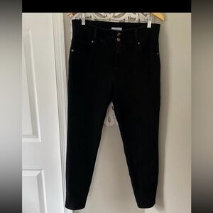 Pistola Washed Black Denim Straight Leg Jeans Grunge Goth Sz 14w